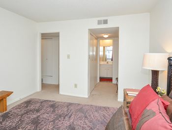 Large bedrooms with bathroom and closets